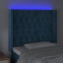 Cabecero con LED de terciopelo azul oscuro 93x16x118/128 cm de vidaXL, Cabeceros y pies de cama - Ref: Foro24-3124424, Precio...
