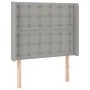 Hellgraues Stoffkopfteil mit LED 93x16x118/128 cm von vidaXL, Kopf- und Fußteile - Ref: Foro24-3124464, Preis: 80,39 €, Rabat...