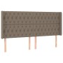 Cabecero con LED de tela gris taupe 203x16x118/128 cm de vidaXL, Cabeceros y pies de cama - Ref: Foro24-3124410, Precio: 187,...