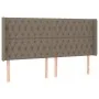 Taupe gray fabric headboard with LED 203x16x118/128 cm by vidaXL, Headboards and footboards - Ref: Foro24-3124410, Price: 182...