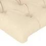 Cream fabric headboard with LED 163x16x118/128 cm by vidaXL, Headboards and footboards - Ref: Foro24-3124395, Price: 169,09 €...