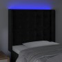 Cabecero con LED de terciopelo negro 83x16x118/128 cm de vidaXL, Cabeceros y pies de cama - Ref: Foro24-3124514, Precio: 71,7...