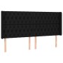 Cabecero con LED de tela negro 183x16x118/128 cm de vidaXL, Cabeceros y pies de cama - Ref: Foro24-3124400, Precio: 146,39 €,...