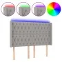 Hellgraues Stoffkopfteil mit LED 163x16x118/128 cm von vidaXL, Kopf- und Fußteile - Ref: Foro24-3124390, Preis: 149,81 €, Rab...