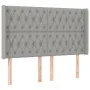 Hellgraues Stoffkopfteil mit LED 163x16x118/128 cm von vidaXL, Kopf- und Fußteile - Ref: Foro24-3124390, Preis: 149,81 €, Rab...