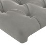 Cabecero con LED de terciopelo gris claro 203x16x118/128 cm de vidaXL, Cabeceros y pies de cama - Ref: Foro24-3124450, Precio...