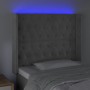 Cabecero con LED de terciopelo gris claro 103x16x118/128 cm de vidaXL, Cabeceros y pies de cama - Ref: Foro24-3124426, Precio...