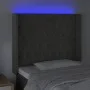 Dark gray velvet headboard with LED 93x16x118/128 cm by vidaXL, Headboards and footboards - Ref: Foro24-3124421, Price: 85,18...