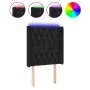 Black velvet headboard with LED 83x16x118/128 cm by vidaXL, Headboards and footboards - Ref: Foro24-3124416, Price: 102,90 €,...