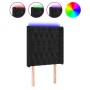 Cabecero con LED de terciopelo negro 83x16x118/128 cm de vidaXL, Cabeceros y pies de cama - Ref: Foro24-3124416, Precio: 99,1...