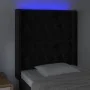 Kopfteil aus schwarzem Samt mit LED 83x16x118/128 cm von vidaXL, Kopf- und Fußteile - Ref: Foro24-3124416, Preis: 102,90 €, R...