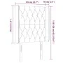 Kopfteil aus schwarzem Samt mit LED 83x16x118/128 cm von vidaXL, Kopf- und Fußteile - Ref: Foro24-3124416, Preis: 102,90 €, R...