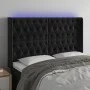 Kopfteil aus schwarzem Samt mit LED 163x16x118/128 cm von vidaXL, Kopf- und Fußteile - Ref: Foro24-3124440, Preis: 167,85 €, ...