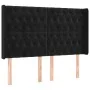 Kopfteil aus schwarzem Samt mit LED 163x16x118/128 cm von vidaXL, Kopf- und Fußteile - Ref: Foro24-3124440, Preis: 167,85 €, ...