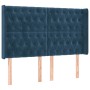 Cabecero con LED de terciopelo azul oscuro 147x16x118/128 cm de vidaXL, Cabeceros y pies de cama - Ref: Foro24-3124436, Preci...