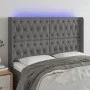Dunkelgraues Stoffkopfteil mit LED 163x16x118/128 cm von vidaXL, Kopf- und Fußteile - Ref: Foro24-3124391, Preis: 149,89 €, R...