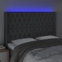 Cabecero con LED de tela gris oscuro 163x16x118/128 cm de vidaXL, Cabeceros y pies de cama - Ref: Foro24-3124391, Precio: 153...