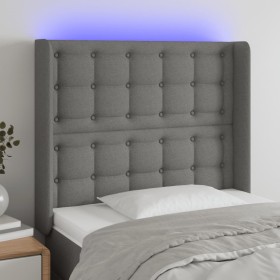 Cabecero con LED de tela gris oscuro 93x16x118/128 cm de vidaXL, Cabeceros y pies de cama - Ref: Foro24-3124465, Precio: 91,3...