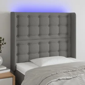 Kopfteil aus dunkelgrauem Stoff mit LED 93x16x118/128 cm von vidaXL, Kopf- und Fußteile - Ref: Foro24-3124465, Preis: 92,43 €...