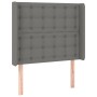 Cabecero con LED de tela gris oscuro 93x16x118/128 cm de vidaXL, Cabeceros y pies de cama - Ref: Foro24-3124465, Precio: 91,3...