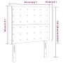 Cabecero con LED de tela gris oscuro 93x16x118/128 cm de vidaXL, Cabeceros y pies de cama - Ref: Foro24-3124465, Precio: 91,3...