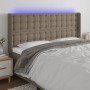 Cabecero con LED de tela gris taupe 183x16x118/128 cm de vidaXL, Cabeceros y pies de cama - Ref: Foro24-3124500, Precio: 166,...