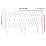 Cabecero con LED de tela gris claro 203x16x118/128 cm de vidaXL, Cabeceros y pies de cama - Ref: Foro24-3124406, Precio: 136,...