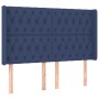 Cabecero con LED de tela azul 163x16x118/128 cm de vidaXL, Cabeceros y pies de cama - Ref: Foro24-3124396, Precio: 158,47 €, ...