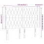 Cabecero con LED de tela azul 163x16x118/128 cm de vidaXL, Cabeceros y pies de cama - Ref: Foro24-3124396, Precio: 158,47 €, ...