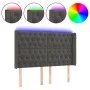 Dark gray velvet headboard with LED 147x16x118/128 cm by vidaXL, Headboards and footboards - Ref: Foro24-3124433, Price: 150,...