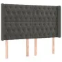 Dark gray velvet headboard with LED 147x16x118/128 cm by vidaXL, Headboards and footboards - Ref: Foro24-3124433, Price: 150,...