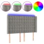 Cabecero con LED de terciopelo gris claro 147x16x118/128 cm de vidaXL, Cabeceros y pies de cama - Ref: Foro24-3124530, Precio...