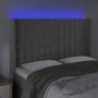 Cabecero con LED de terciopelo gris claro 147x16x118/128 cm de vidaXL, Cabeceros y pies de cama - Ref: Foro24-3124530, Precio...