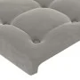 Light gray velvet headboard with LED 147x16x118/128 cm by vidaXL, Headboards and footboards - Ref: Foro24-3124530, Price: 152...