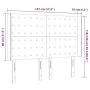 Light gray velvet headboard with LED 147x16x118/128 cm by vidaXL, Headboards and footboards - Ref: Foro24-3124530, Price: 152...