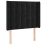Black velvet headboard with LED 93x16x118/128 cm by vidaXL, Headboards and footboards - Ref: Foro24-3124520, Price: 97,19 €, ...