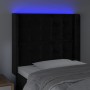 Cabecero con LED de terciopelo negro 93x16x118/128 cm de vidaXL, Cabeceros y pies de cama - Ref: Foro24-3124520, Precio: 80,8...