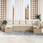 Conjunto de sofá de jardín 7 pcs Beige ratán sintético en Sofás de exterior | Comprar online en Foru.es
