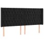 Cabecero con LED de terciopelo negro 183x16x118/128 cm de vidaXL, Cabeceros y pies de cama - Ref: Foro24-3124446, Precio: 182...