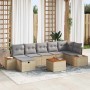 Conjunto de sofá de jardín 8 pcs Beige ratán sintético en Sofás de exterior | Comprar online en Foru.es