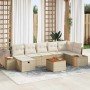 Conjunto de sofá de jardín 8 pcs Beige ratán sintético en Sofás de exterior | Comprar online en Foru.es