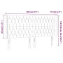 Cabecero con LED de tela gris claro 183x16x118/128 cm de vidaXL, Cabeceros y pies de cama - Ref: Foro24-3124398, Precio: 129,...