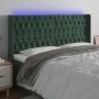 Dunkelgrünes Samtkopfteil mit LED 203x16x118/128 cm von vidaXL, Kopf- und Fußteile - Ref: Foro24-3124453, Preis: 185,66 €, Ra...