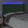 Dunkelgrünes Samtkopfteil mit LED 203x16x118/128 cm von vidaXL, Kopf- und Fußteile - Ref: Foro24-3124453, Preis: 185,66 €, Ra...