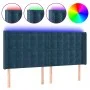 LED-Kopfteil aus dunkelblauem Samt, 203 x 16 x 118/128 cm von vidaXL, Kopf- und Fußteile - Ref: Foro24-3124552, Preis: 153,37...