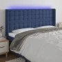 Blue fabric LED headboard 183x16x118/128 cm by vidaXL, Headboards and footboards - Ref: Foro24-3124502, Price: 134,85 €, Disc...