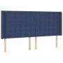Blue fabric LED headboard 183x16x118/128 cm by vidaXL, Headboards and footboards - Ref: Foro24-3124502, Price: 134,85 €, Disc...