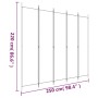 Biombo divisor de 5 paneles de tela negro 250x220 cm de vidaXL, Divisores de ambientes - Ref: Foro24-350205, Precio: 46,26 €,...