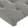 Hellgraues Samtkopfteil mit LED 163x16x118/128 cm von vidaXL, Kopf- und Fußteile - Ref: Foro24-3124438, Preis: 150,72 €, Raba...
