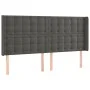 Dunkelgraues Samtkopfteil mit LED 183x16x118/128 cm von vidaXL, Kopf- und Fußteile - Ref: Foro24-3124543, Preis: 123,90 €, Ra...